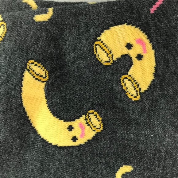 New NWT Yo Socks Mac n Cheese with macaroni and cheese print Women's 6-11 Large - Picture 6 of 9